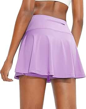 SANTINY Pleated Tennis Skirt for Women with 4 Pockets Women's High Waisted Athletic Golf Skorts S... | Amazon (US)