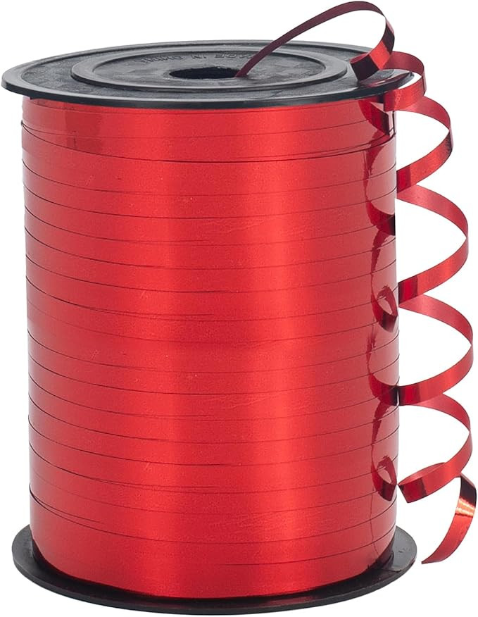 500 Yard Red Curling Ribbon for Gift Wrapping, Balloon Ribbon, Balloon String, Curly Ribbon, Thin... | Amazon (US)