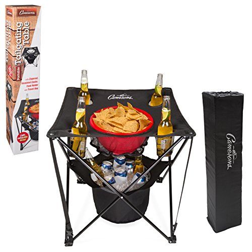 Tailgating Table- Collapsible Folding Camping Table with Insulated Cooler, Food Basket and Travel Ba | Amazon (US)