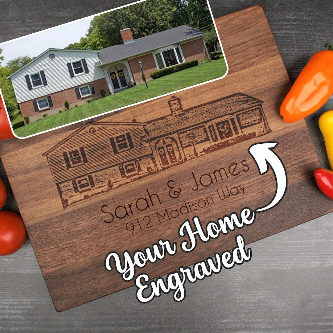 Custom Engraved Photo on Wood Cutting Board Personalized - Etsy | Etsy (US)