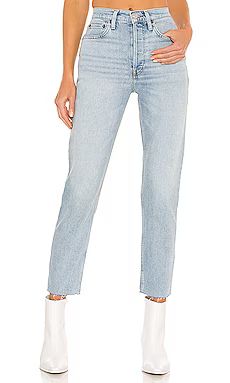 RE/DONE 90s High Rise Ankle Crop in Perfect Indigo from Revolve.com | Revolve Clothing (Global)