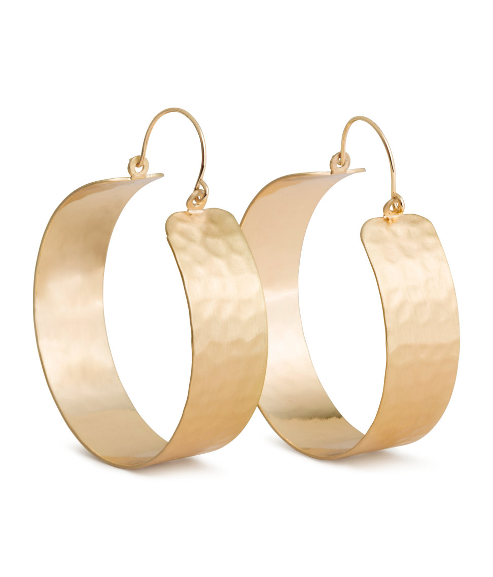 H&M - Wide Hoop Earrings - Gold-colored - Ladies | H&M (US)