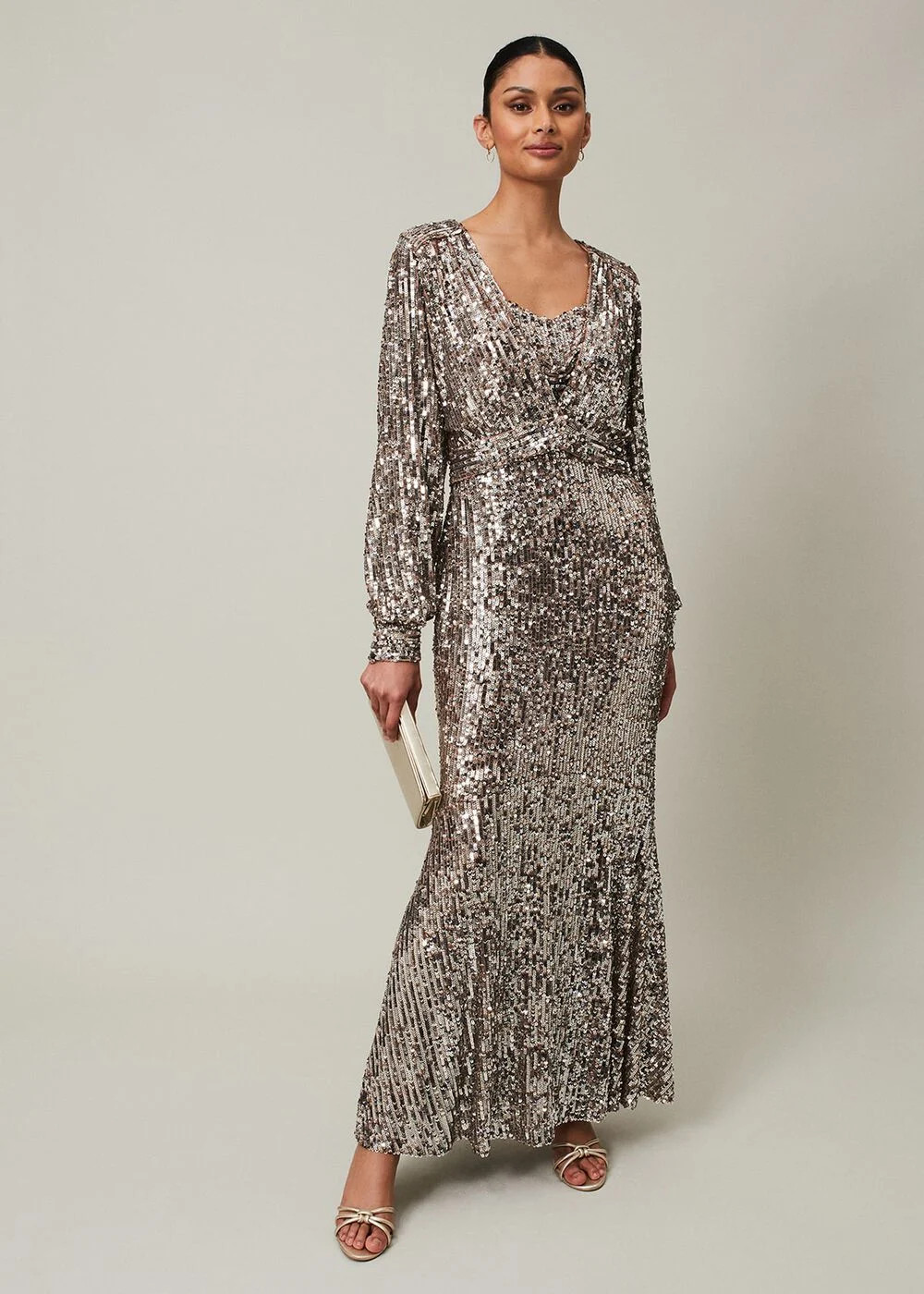 Thalia Sequin Maxi Dress | Phase Eight UK | | Phase Eight