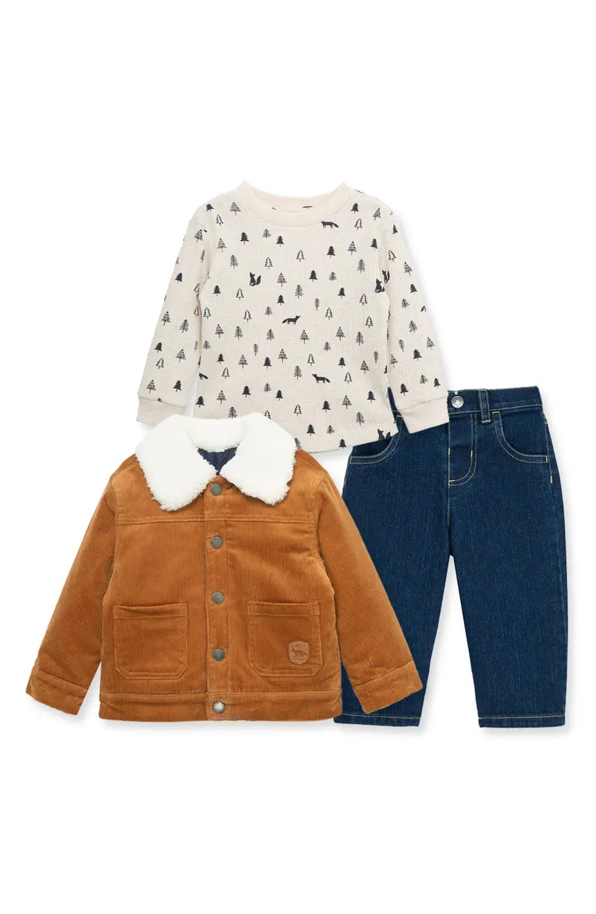 Corduroy Jacket, Shirt & Jeans Set | Nordstrom