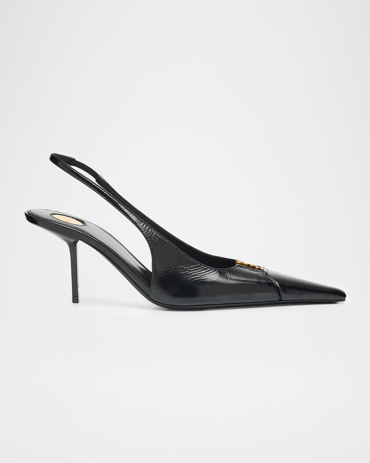 75mm Babylone Leather YSL Slingback Pumps | Neiman Marcus