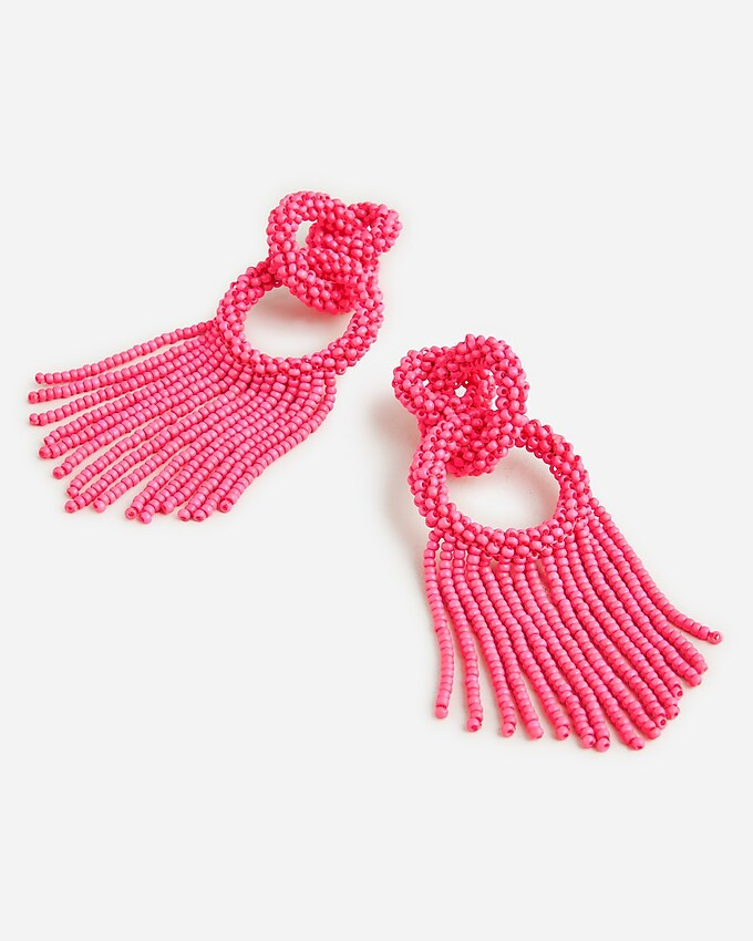 Beaded fringe earrings | J. Crew US