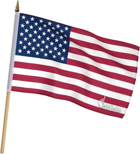 AGAS Small American Flags on Stick – USA Flags with 36-inch Wooden Pole & Gold Spear Top – Mi... | Amazon (US)
