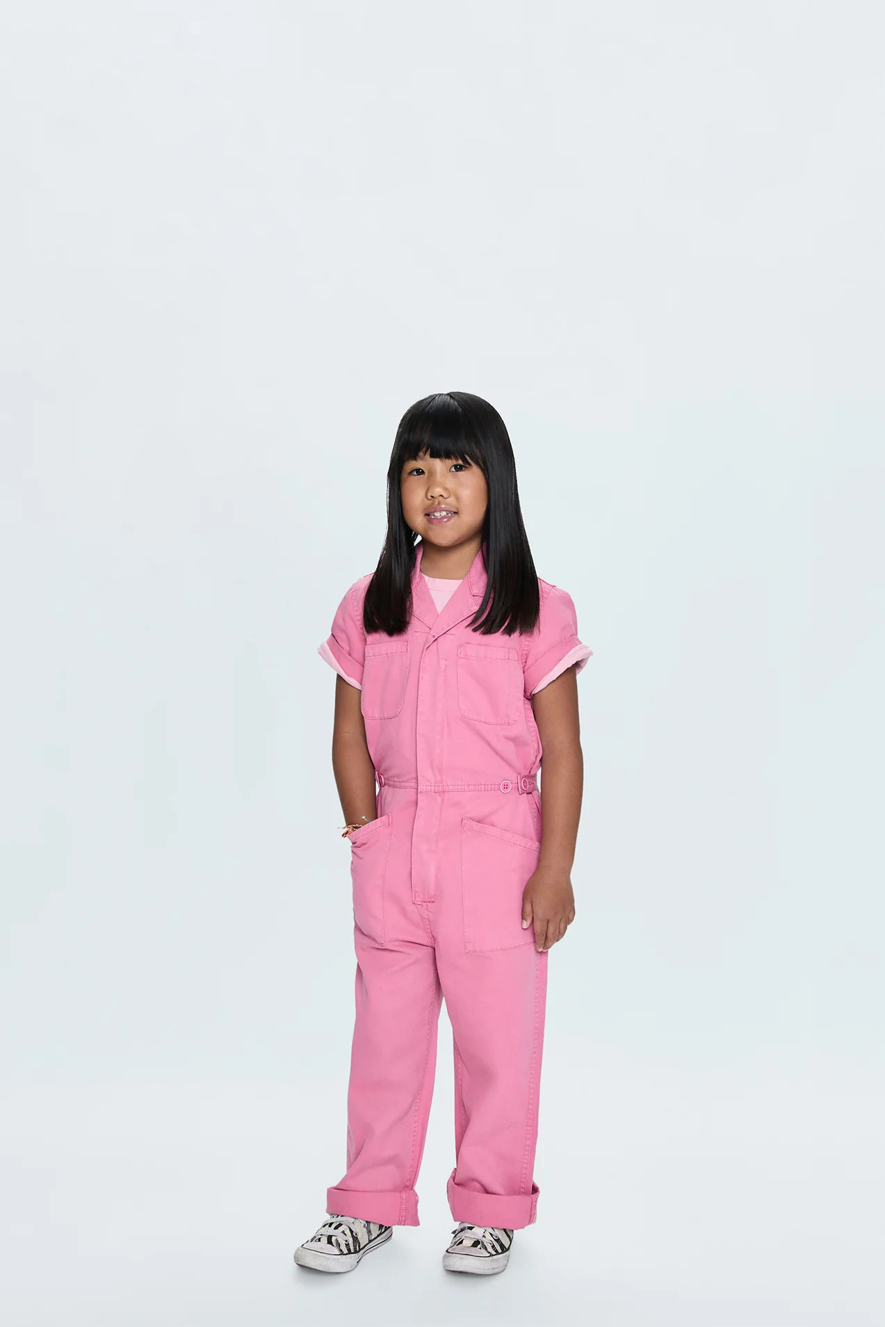 Little Grover Kid's Jumpsuit - Flamingo | Pistola Denim