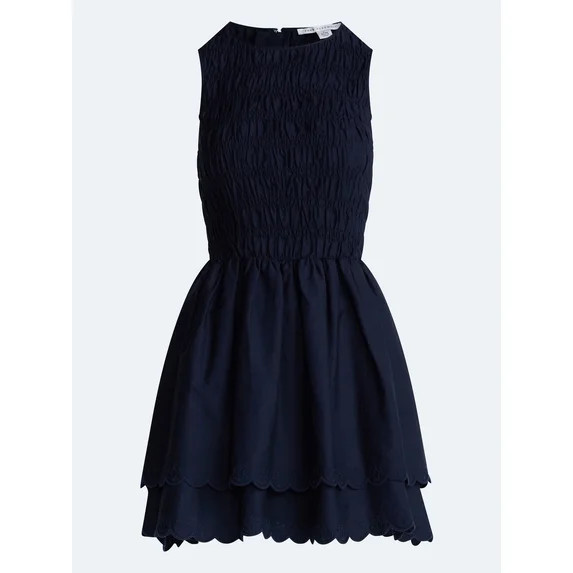 Free Assembly Women's and Women's Plus Smocked Cotton Sleeveless Mini Dress, Sizes XS-4X | Walmart (US)