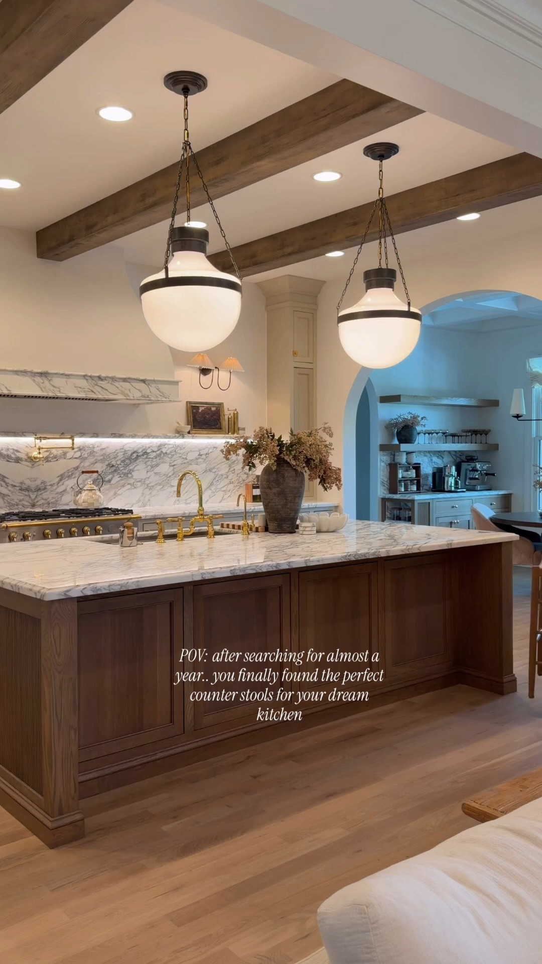 POV: after searching for almost a year... you finally found the perfect counter stools for your dream kitchen. Loving this set of counter stools from @hatihome it goes so well with my design style of our kitchen and the craftsmanship is amazing.