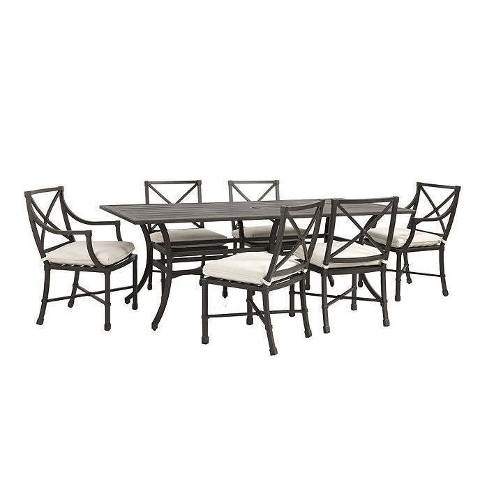 Suzanne Kasler Directoire 7-Piece 84" Rectangular Dining Set with Cushions | Ballard Designs, Inc.