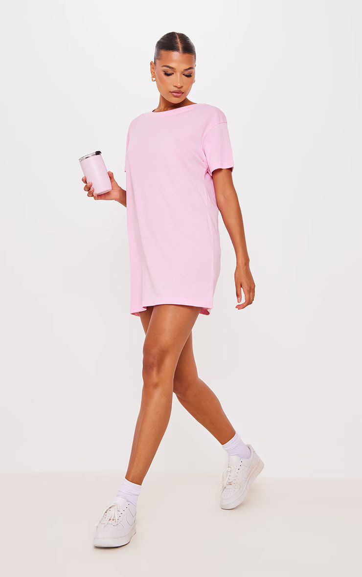 Pink Summer Love Slogan T Shirt Dress | PrettyLittleThing UK