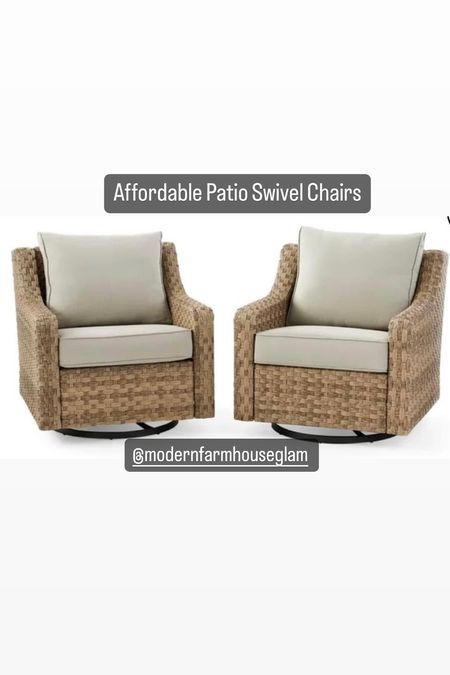 Affordable patio swivel chairs Walmart target furniture modern farmhouse glam outdoor wicker

#LTKSeasonal #LTKsalealert #LTKhome