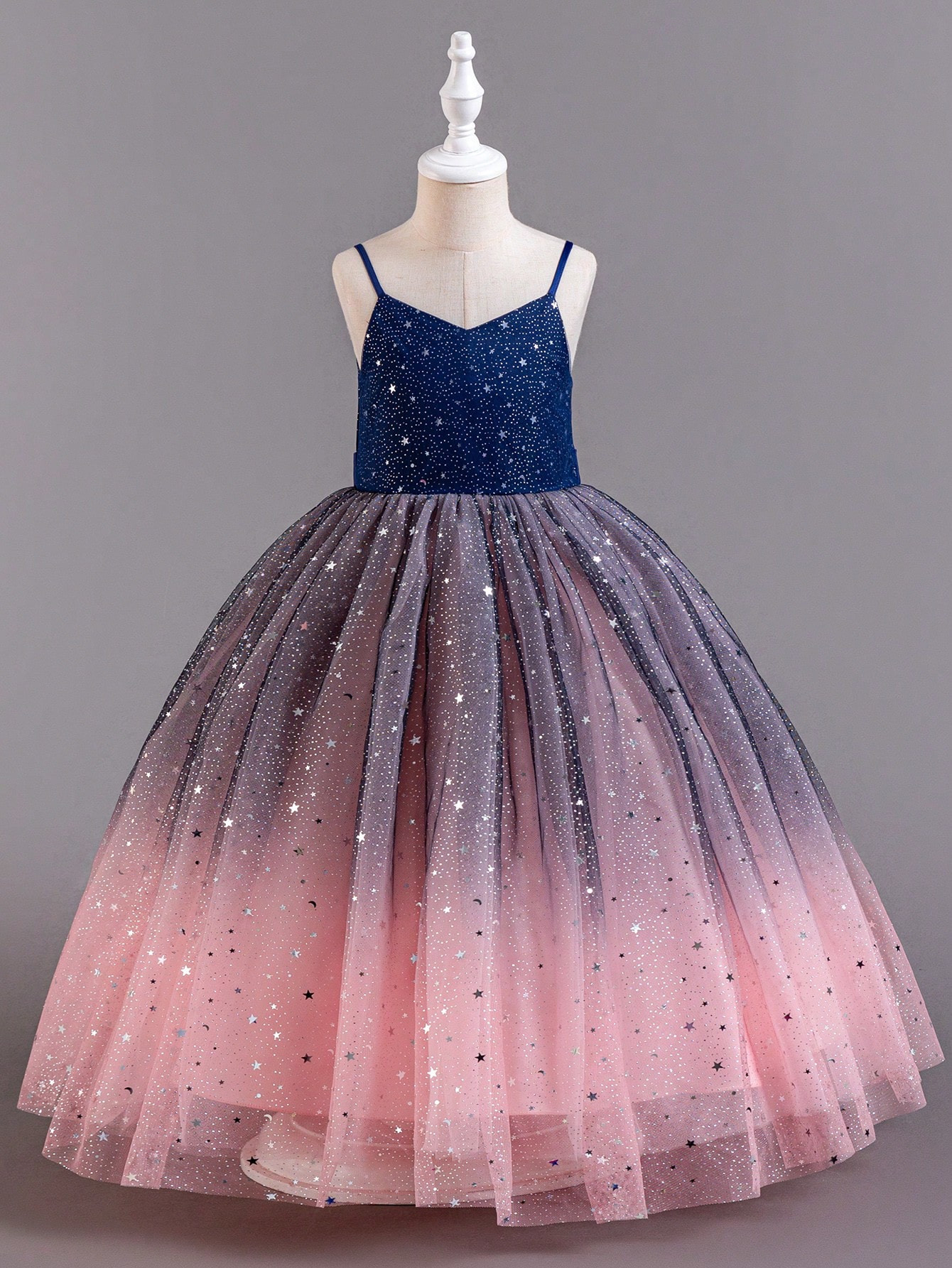 SHEIN Glamorique Kids Young Girl Wedding Party Dress Ombre Mesh Birthday Party Flower Girl Dress ... | SHEIN