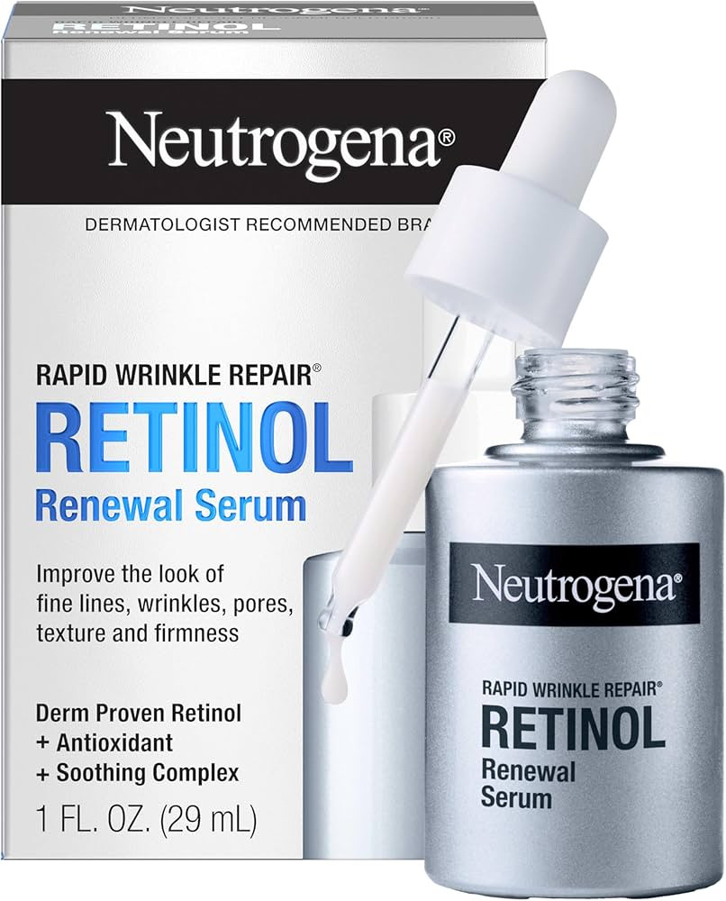 Neutrogena Rapid Wrinkle Repair Retinol Renewal Serum, Lightweight Anti-Aging Facial Serum with P... | Amazon (US)