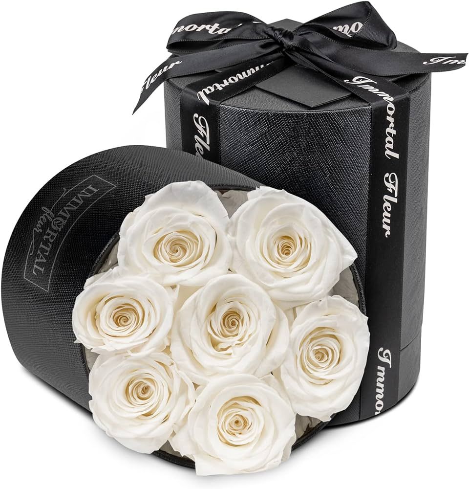 Immortal Fleur Preserved Roses In A Box | Real Preserved Flowers | Unique Real Roses for Delivery... | Amazon (US)