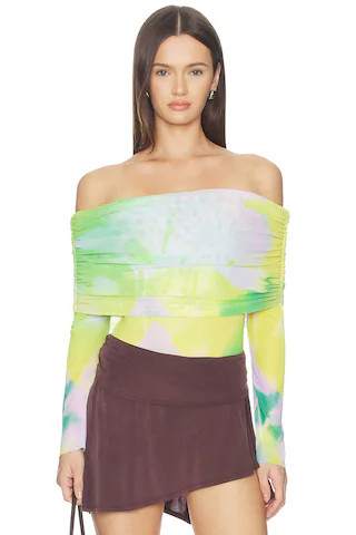 AFRM Maxine Bodysuit in Sunblur Blossom from Revolve.com | Revolve Clothing (Global)