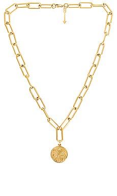 Ellie Vail Leonie Paper Clip Chain Coin Necklace in Gold from Revolve.com | Revolve Clothing (Global)