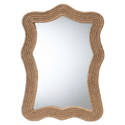 Bali & Pari Quiana Coastal Woven Rope Accent Wall Mirror | Wayfair North America