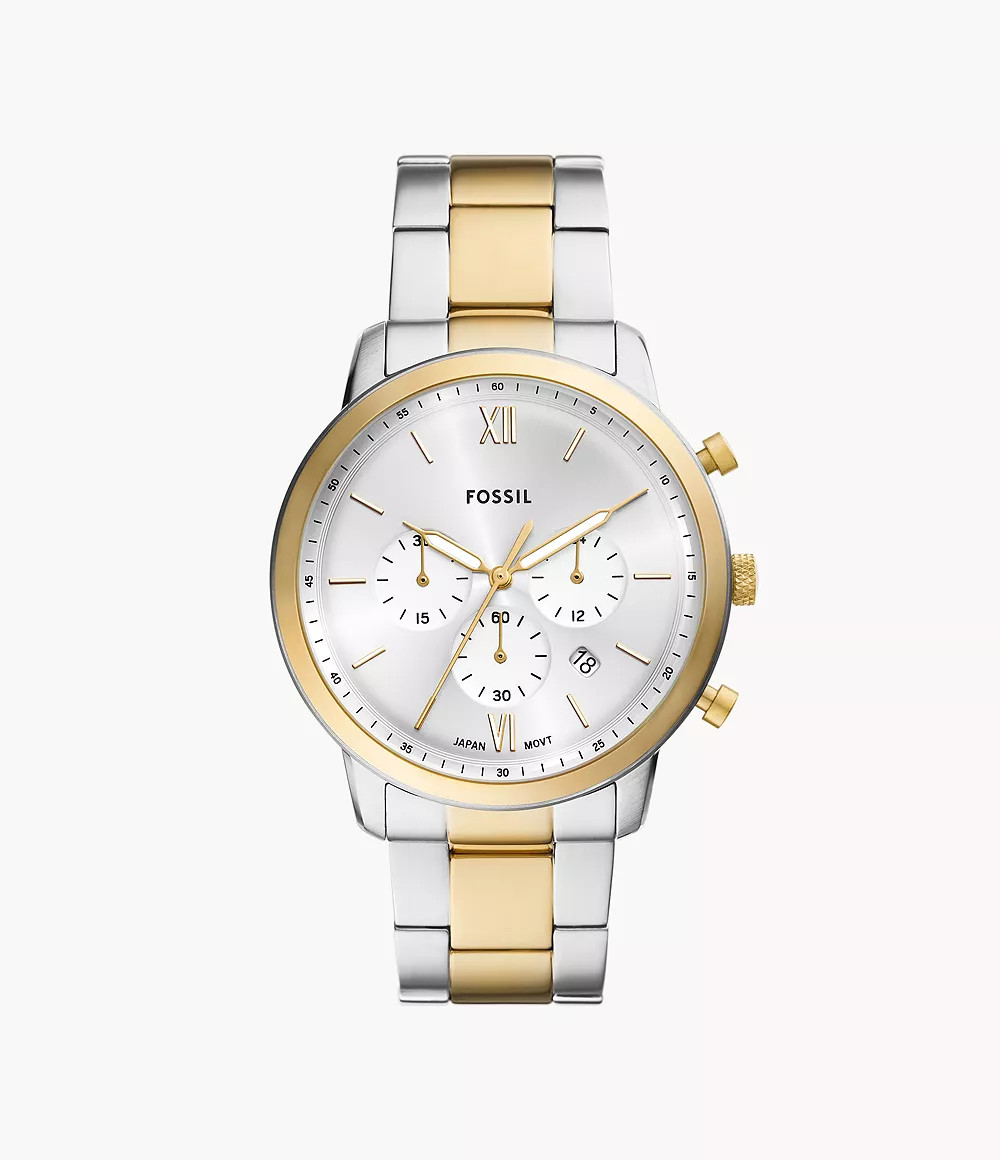 Neutra Chronograph Two-Tone Stainless Steel Watch | Fossil (US)