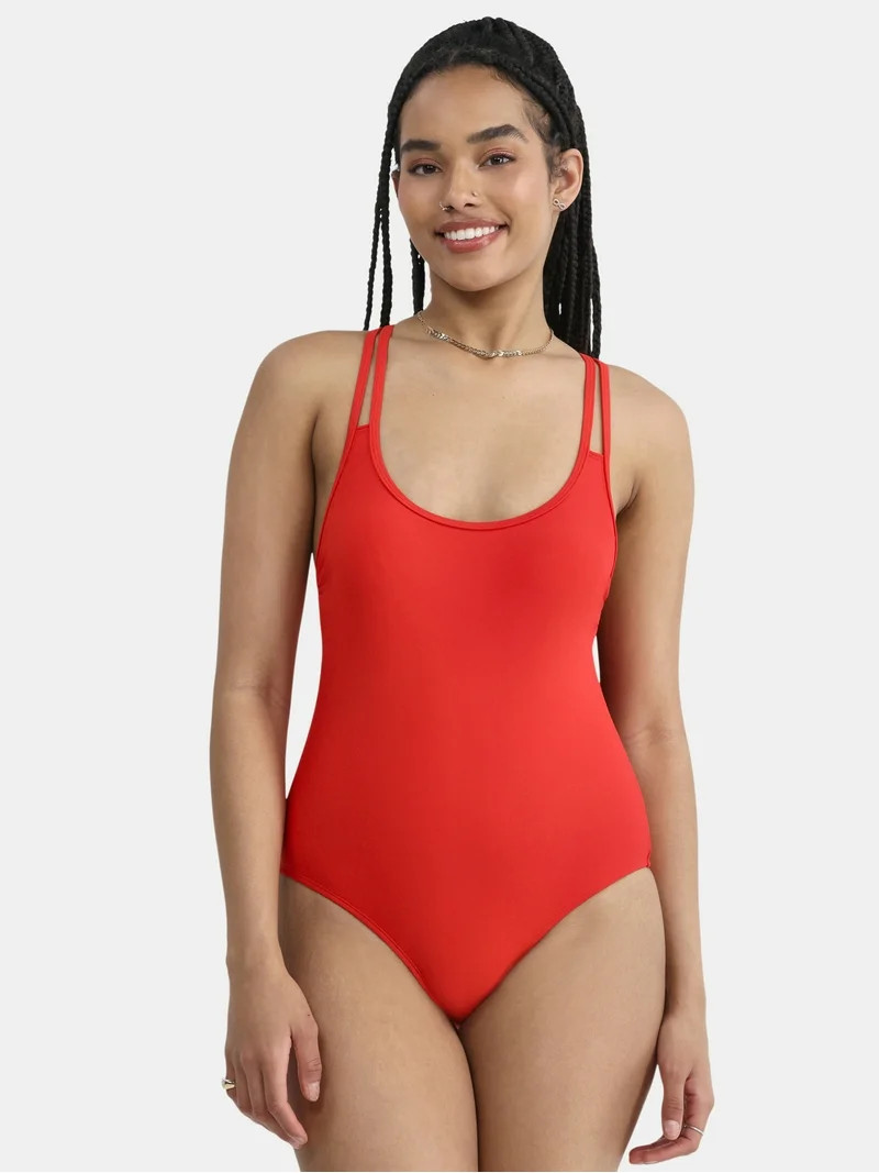 No Boundaries Women's High Leg One Piece Swimsuit, Sizes XXS-XXL | Walmart (US)