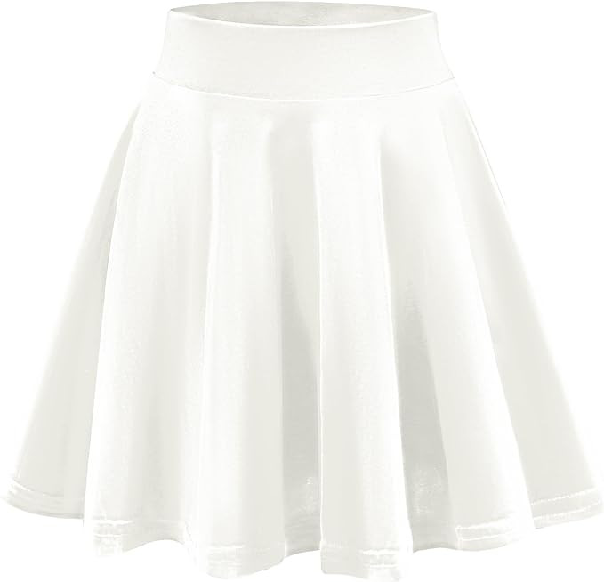 EXCHIC Women's Velvet Basic Versatile Stretchy Flared High Waist Mini Skater Skirt | Amazon (US)