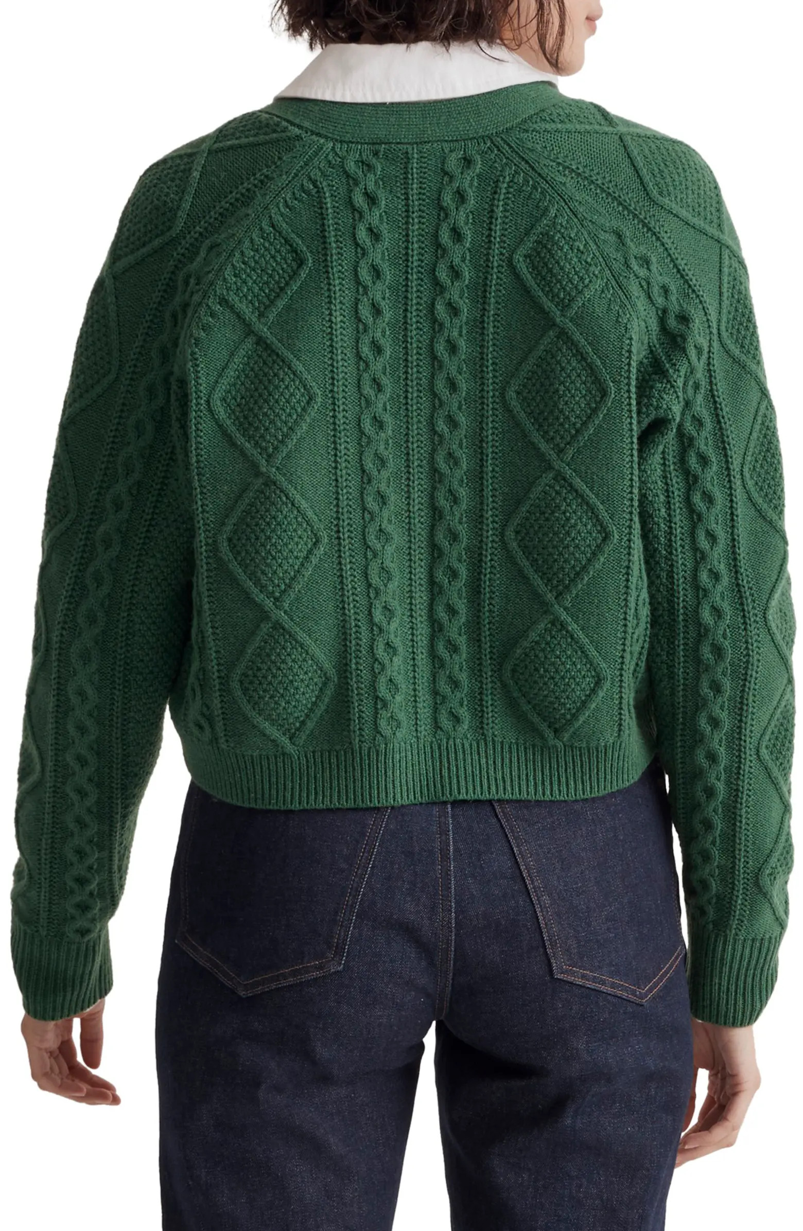 A modern update to the cable-knit classic, this cardigan sweater has a boxy, cropped fit. | Nordstrom