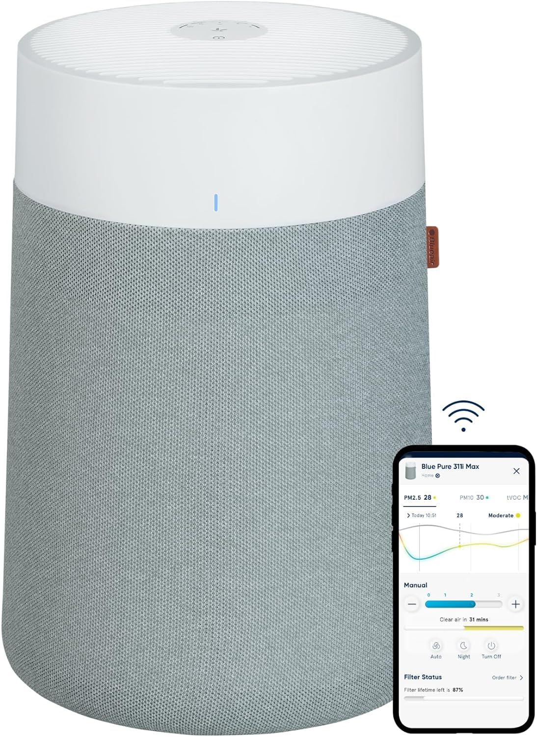 BLUEAIR Air Purifiers for Bedroom, Home HEPASilent Smart Air Purifiers for Pets Allergies Air Cle... | Amazon (US)