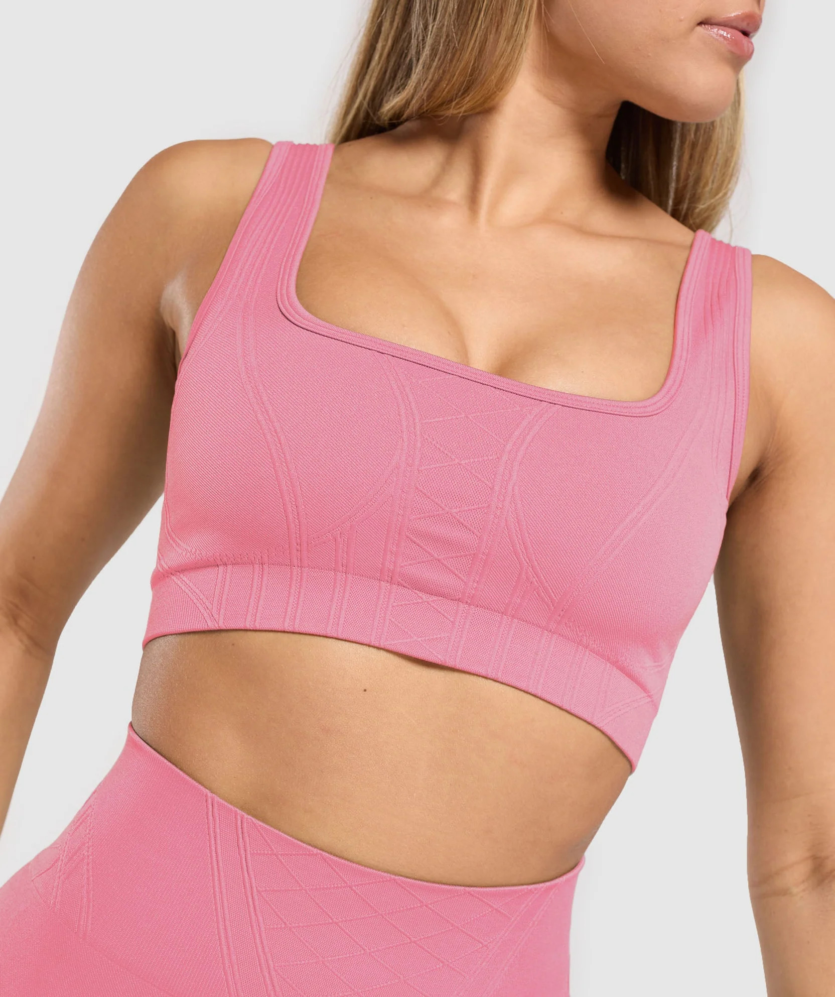 Gymshark Corset Seamless Sports Bra - Sunset Pink | Gymshark US
