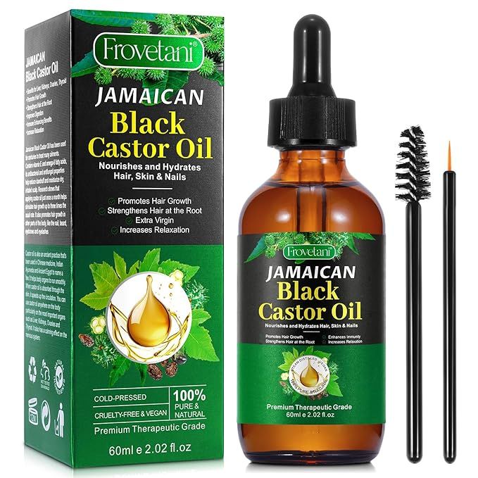 Jamaican Black Castor Oil, Organic Castor Oil for Hair Growth, Cold Press Unrefined, Thicker Eyel... | Amazon (US)