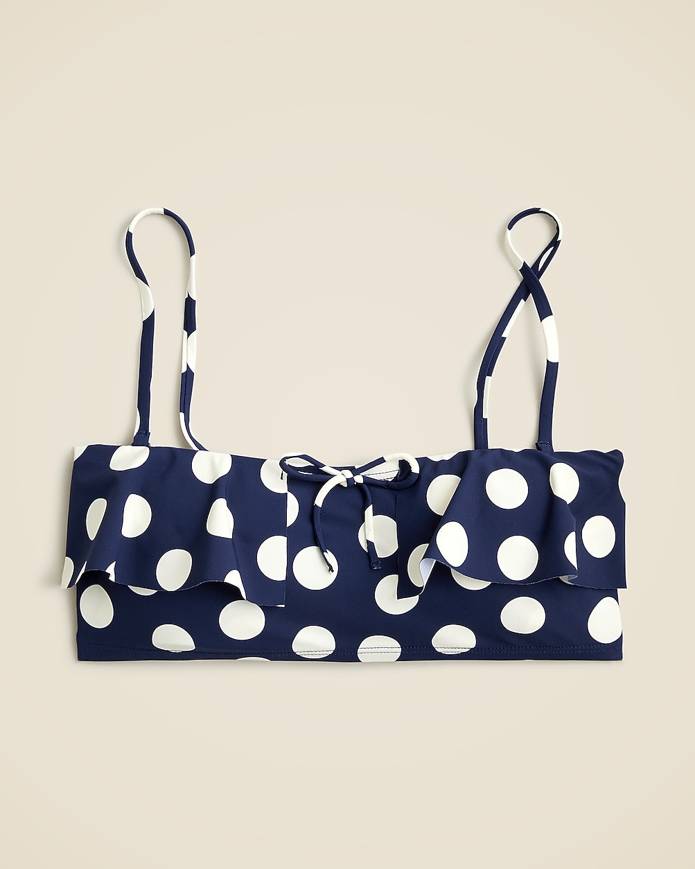 Maryam Nassir Zadeh X J.Crew ruffle bandeau bikini top in dot | J. Crew US