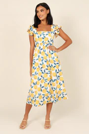 Diyana Dress - Lemon Print | Petal &amp; Pup (US)