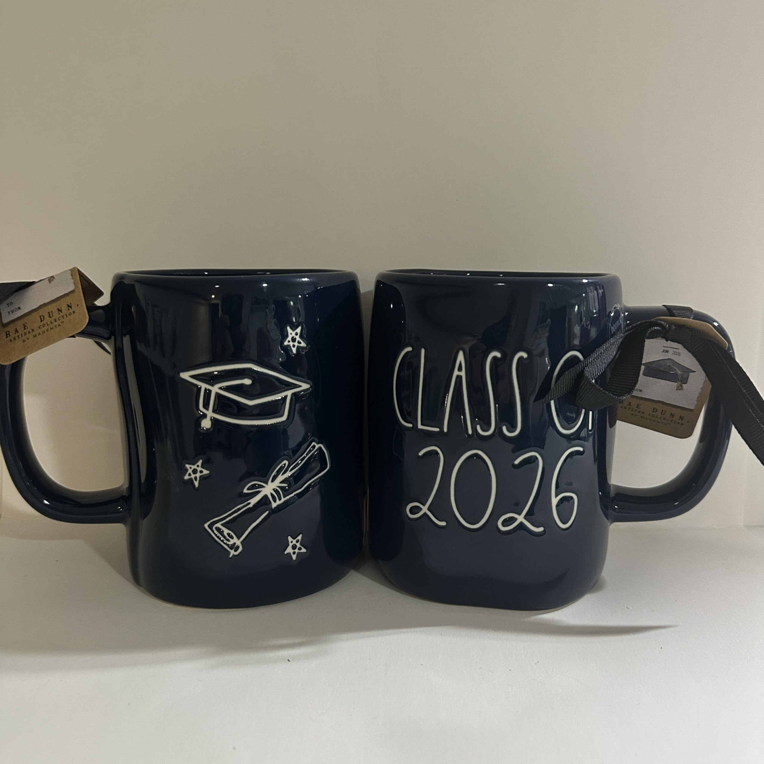 Rae – CLASS OF 2026 NAVY BLUE GRADUATION MUGS Set | coffee cups, ceramic drinkware | rustic far... | Amazon (US)