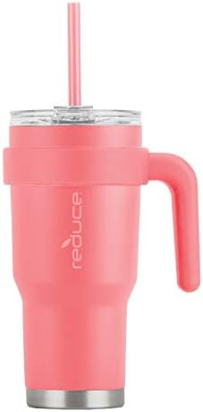 Reduce Tumbler – 24oz Cold 1 Mug With Lid, Straw and Handle – 24 Hours Cold – Easy-Hold Han... | Amazon (US)