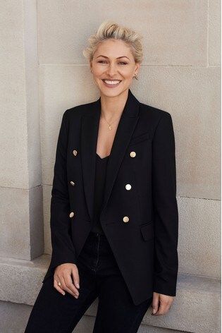 Black Emma Willis Gold Button Jacket | Next UK