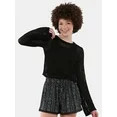 No Boundaries Crochet Sweater with Tank Top, 2-Piece, Women's and Women's Plus - Walmart.com | Walmart (US)