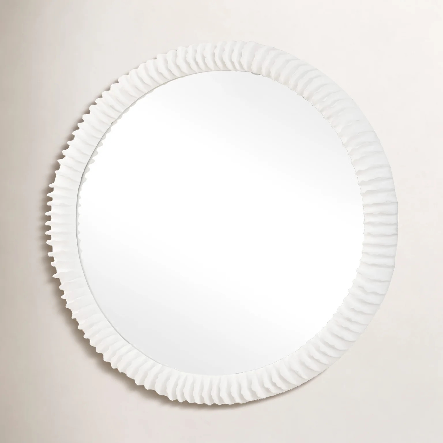 Uttermost Akiko White Round Mirror | Wayfair North America