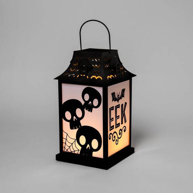 Light Up Small Black and White Halloween Decorative Lantern - Hyde & EEK! Boutique™ | Target