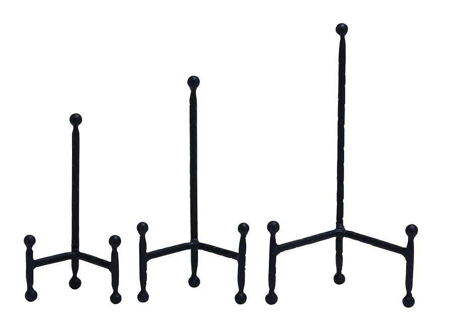 Deco 79 Metal Display Easel Tabletop Easel with Ball Details, Set of 3 Display Stand 12", 10", 8"... | Amazon (US)