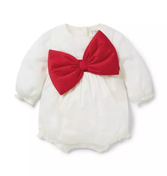 The Bow-Ment Baby Romper | Janie and Jack