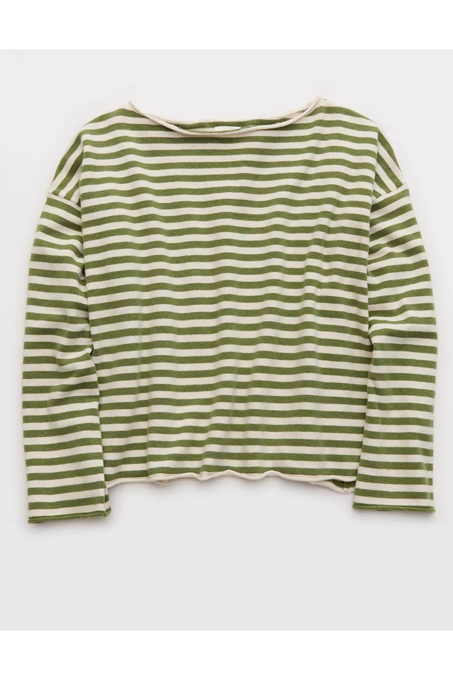 Aerie Sunday Soft Boatneck Sweater Women's Olive Moss S | Aerie