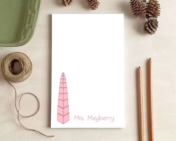 Personalized Notepad  Pink Tower Notepad  Stationery Gift - Etsy | Etsy (US)