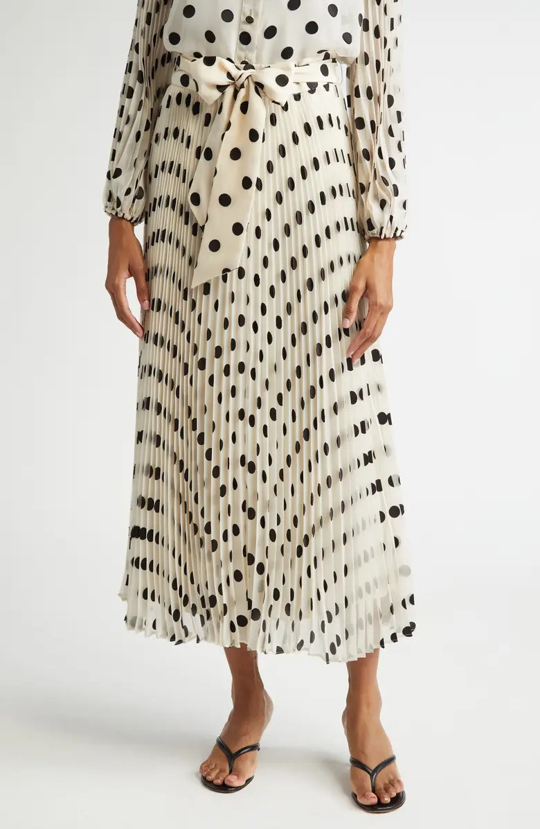 Sunray Polka Dot Pleated Skirt | Nordstrom