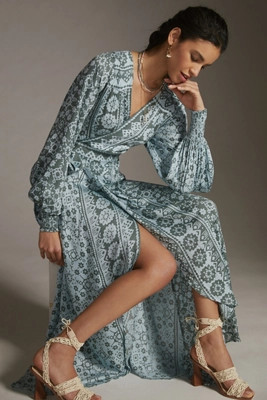 Omika Wrap Maxi Dress | Anthropologie (US)