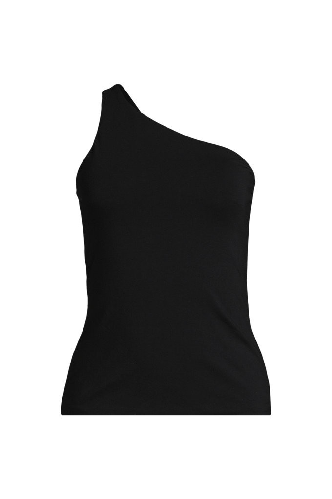Women's Slender One Shoulder Top - Lands' End - Black - S | Lands' End (US)