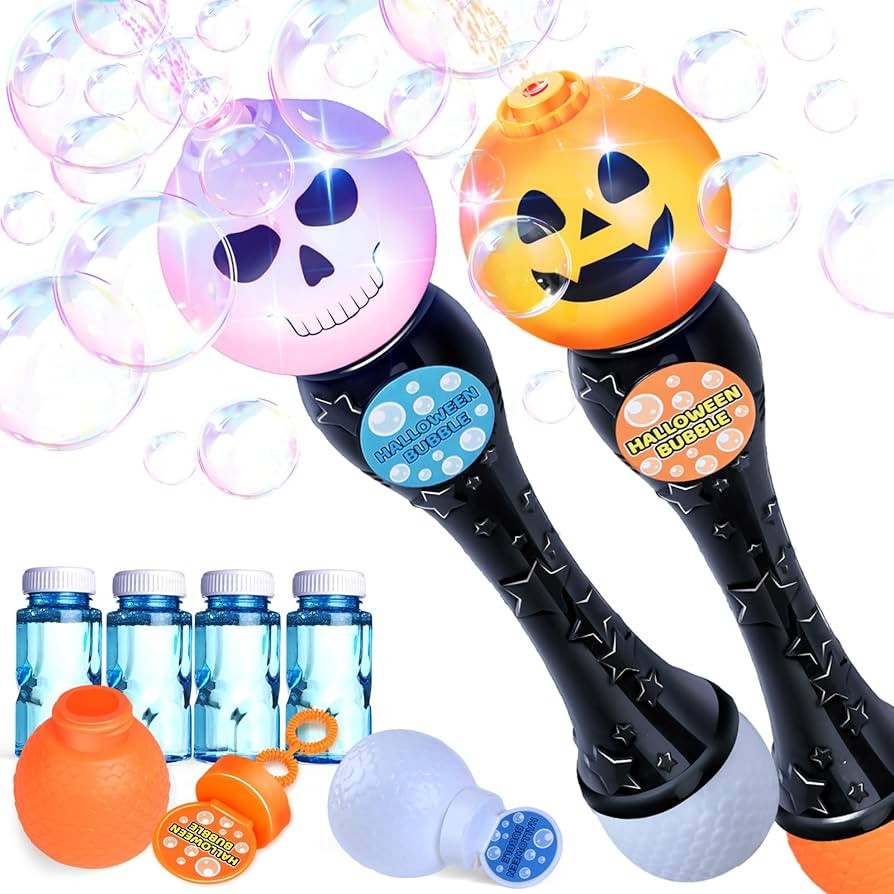 SpringFlower Halloween Toy,Halloween Bubble Blower Wand,13.5 Inch Illuminating Bubble Maker with ... | Amazon (US)