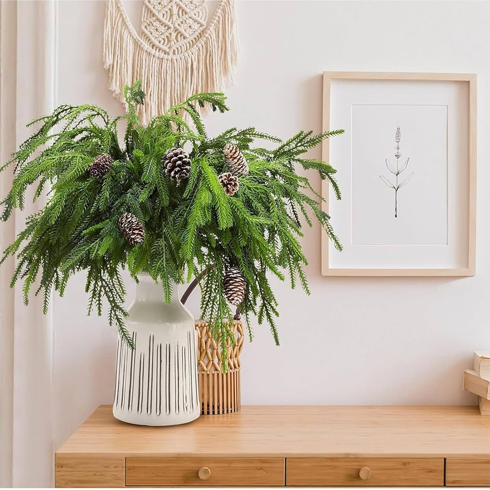 Norfolk Pine Garland Realistic, Real Touch Norfolk Pine Garland Artificial, Christmas Garland Norfol | Amazon (US)