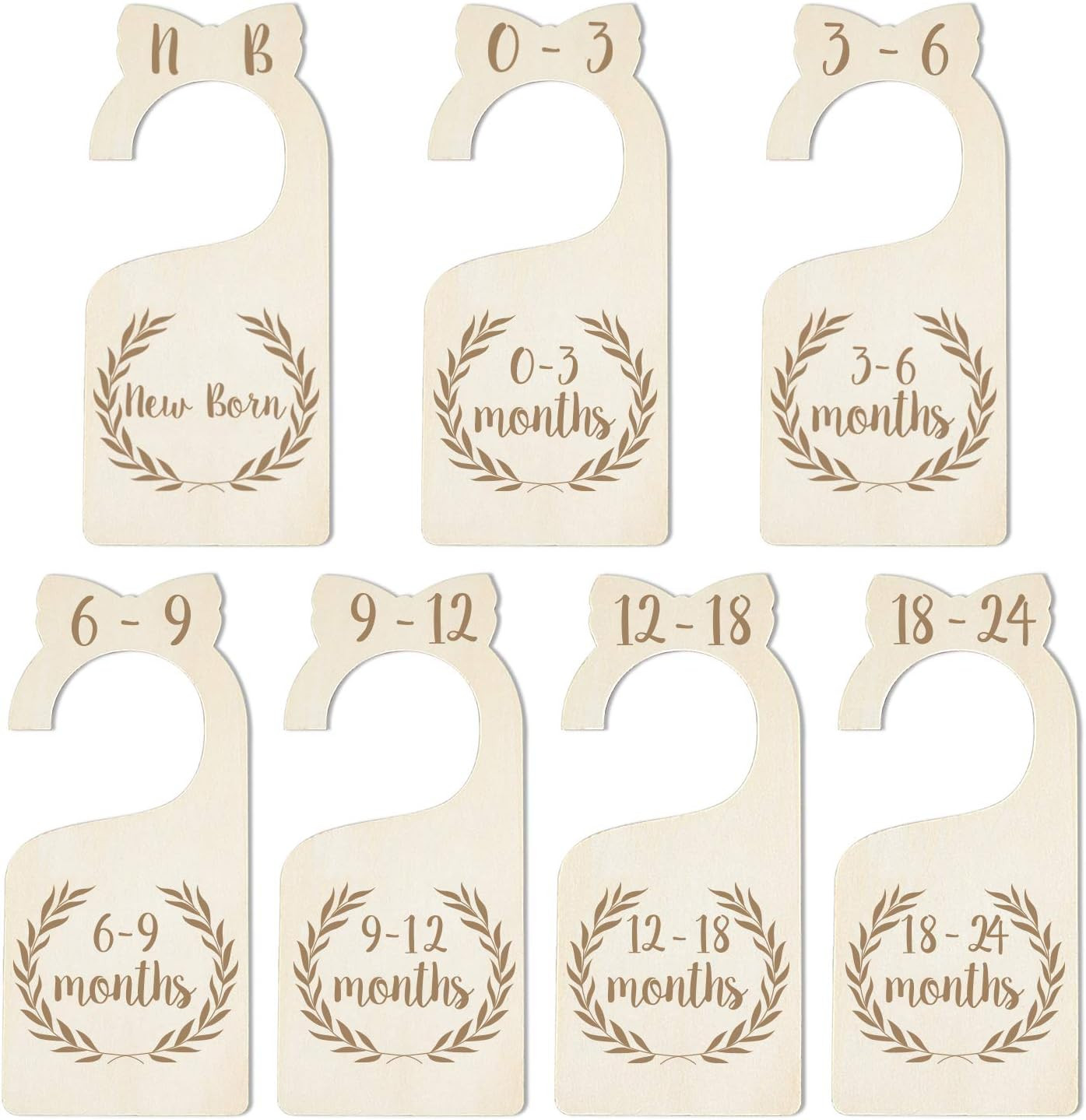 Premium Wood Baby Closet Dividers,Set of 7,from Newborn to 24 Month,Baby Closet Organizers,Nurser... | Amazon (US)