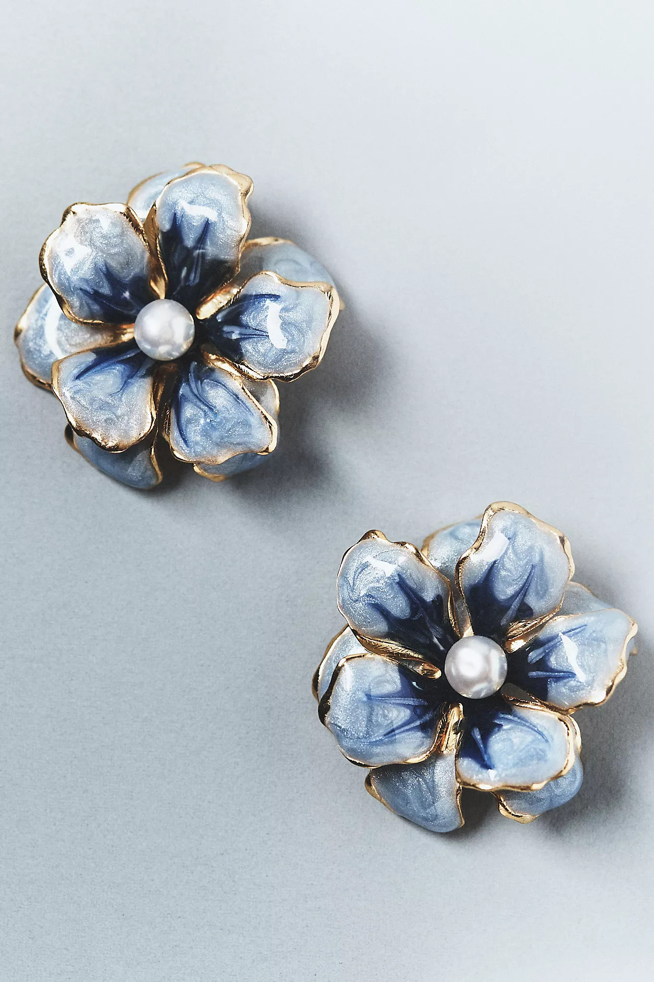 The Pink Reef Handpainted Floral Post Earrings | Anthropologie (US)