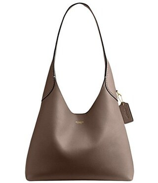 COACH Brooklyn 28 Slouchy Shoulder Bag - Dark Stone | Dillard's